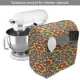 thumbnail image 2 of Geometric Stand Mixer Cover, Floral Pattern Warm Tones Abstract Culture Inspired Ethic Tribal Motifs, Kitchen Appliance Organizer Bag Cover with Pockets, 5 Quarts, Multicolor, by Ambesonne, 2 of 4