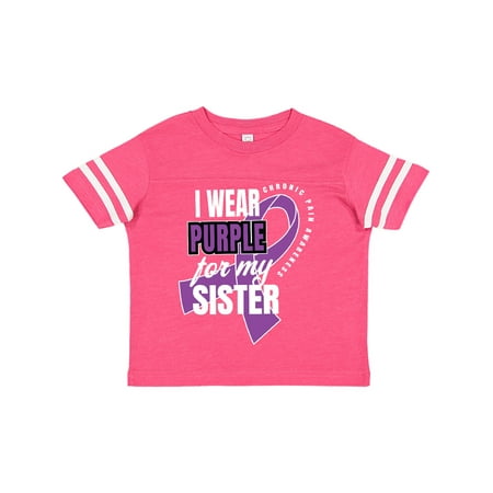 

Inktastic Chronic Pain I Wear Purple For My Sister Gift Toddler Boy or Toddler Girl T-Shirt