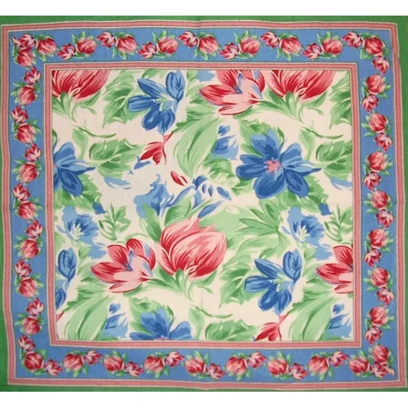 Floral Brush Cotton Table Napkin 18" X 18" Multi Color