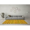 thumbnail image 3 of Ahgly Company Machine Washable Indoor Rectangle Oriental Yellow Modern Area Rugs, 2' x 5', 3 of 4
