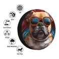 thumbnail image 4 of Goofa French Bulldog In Sunglasses Pattern Universal Tire Cover for Jeep, SUV, Truck, and Trailer – Waterproof, UV-Resistant,Easy to Install, Fits 14"-17" Tires-15 inch, 4 of 6