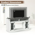 thumbnail image 3 of Gymax TV Stand w/LED Lights & Remote Control Storage Cabinets & Adjustable Shelves White, 3 of 10