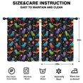 thumbnail image 2 of Blackout Kids Curtains,Black Cartoon Space Dinosaurs Pattern Childrens Insulated Curtains Set Of 2,Bedroom Essentials,Toddler Room Decor 42"x54", 2 of 5