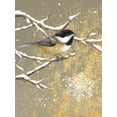 thumbnail image 2 of Grove, Beth 25x32 Gold Ornate Wood Framed with Double Matting Museum Art Print Titled - Winter Birds Chickadee Color, 2 of 4