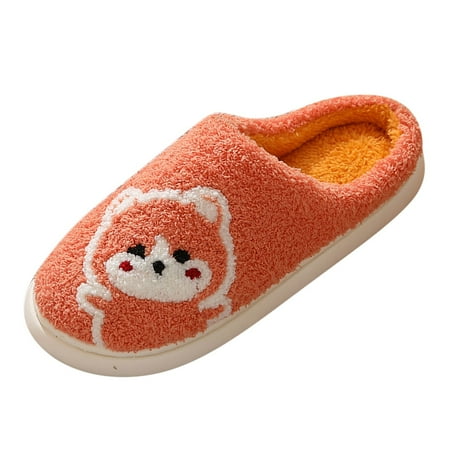 

Qufokar Tan Boots for Women Thigh High Bear House Slippers for Women Winter Couples Women Warm Home Baotou Plush Soft Bottom Comfortable Solid Color Flat Cotton Slippers