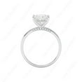 thumbnail image 4 of Cora Jewellery 2CT Round Moissanite Bridge Diamond Solitaire Engagement Ring For Women, 18K White Gold, 4 of 5