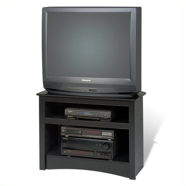 Prepac Sonoma 32" Corner TV Stand in Black Laminate