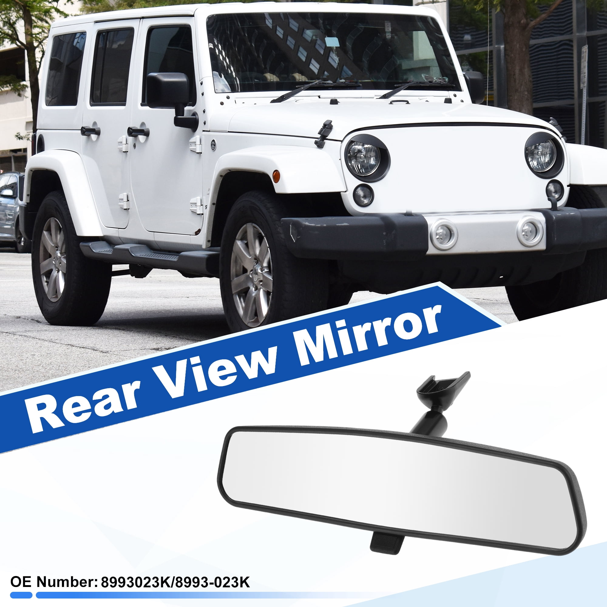 Unique Bargains Rearview Mirror Inner Rearview Mirror for Jeep Wrangler JK 2007-2012