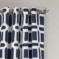 thumbnail image 2 of Lush Decor Sequoia Geo Room Darkening Window Curtain Panels Navy 52x84 Set, 2 of 2
