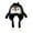 Black, variant on lnmuld Solid Kids Cartoon Penguin Plush Earflap Hat Double Tie Chin Strings Fuzzy Full Head Warm Winter Hat for Boys Girls Black,2-8 Years