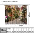 thumbnail image 3 of Italian Architectural Landscape Blackout Curtains,Vintage European Style Natural Plants Flowers Architectural Art Window Treatments Drapes for Kitchen Living Room Bedroom 42x63in, 3 of 6