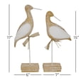 thumbnail image 4 of DecMode Resin Coastal Bird Sculpture, Brown 2 - Pieces, 4 of 11