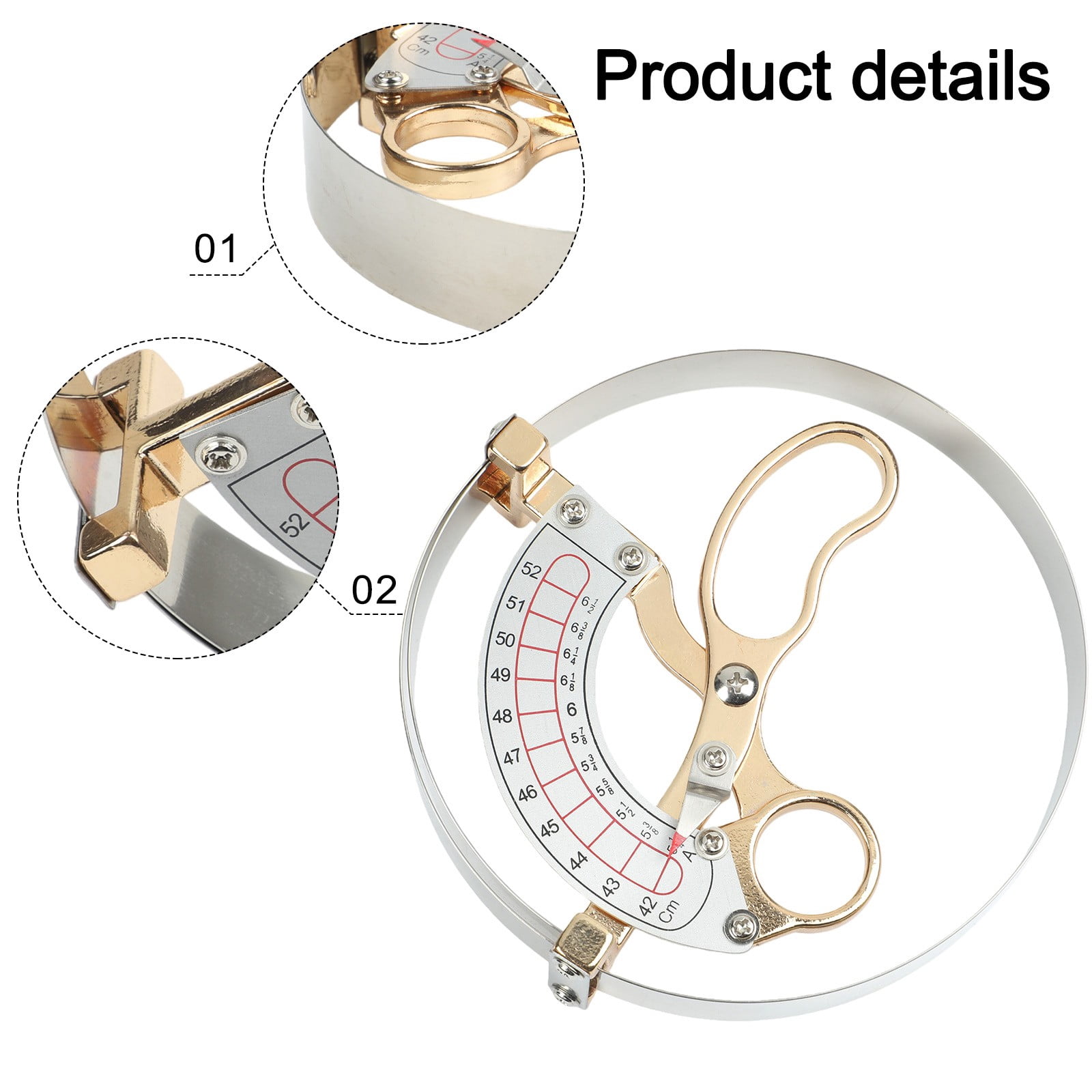 Cap caliper ring size measuring tool cap ruler cap circumference measuring tool