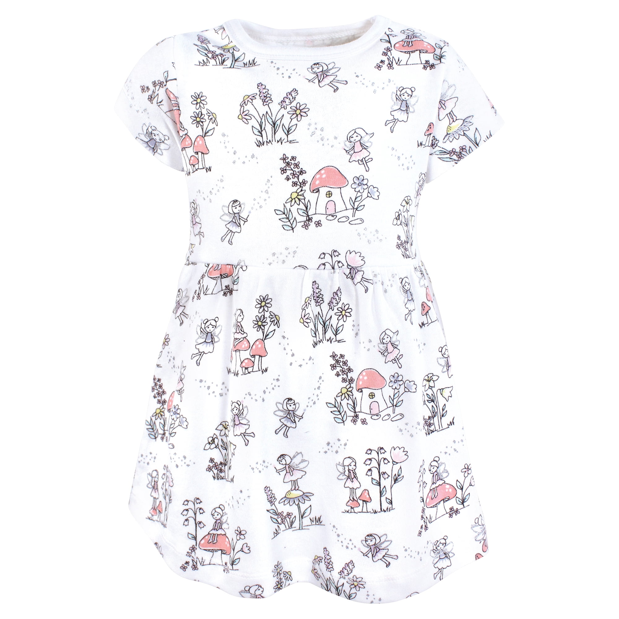 Hudson Baby Girls Cotton Dresses, Garden Fairies, 2T