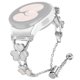 thumbnail image 1 of Watch Band with Connector for Samsung Galaxy Watch 5 Pro 45mm 5 4 40mm 44mm Heart Clover Decor Silve, 1 of 5
