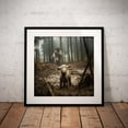 thumbnail image 4 of Jesus and Lamb Canvas Prints Christian Wall Art Décor Jesus Running After Lost Lamb Picture for Living Home Decoration - 8x8 inches Framed, 4 of 6