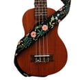 thumbnail image 4 of MUSIC FIRST Original Design “Dark Night Garden” Soft Muslin & Genuine Leather Ukulele Strap Ukulele Shoulder Strap With a MUSIC FIRST Genuine Leather Strap Locker, 4 of 8