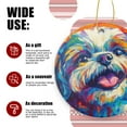 thumbnail image 3 of Colorful Painting of Shih Tzu Dog - Christmas Ornament Xmas Keepsake Ceramic Ornaments Holiday Decorations for Tree Christmas Gift Ideas 2.95in, 3 of 6