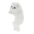 thumbnail image 1 of Bonita figura de gato de peluche para escritorio de casa, estatua de gato de simulación, artesanías, regalos Blanco derecho, 1 of 9