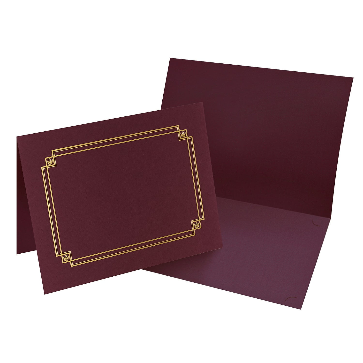 in faulk Leather look stitch BURGUNDY MASONIC LEATHER CERTIFICATE HOLDER 