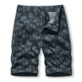 thumbnail image 2 of WREESH Men's Casual Shorts Cargo Shorts Cargo Shorts Running Shorts Multiple Utility Pockets Elastic Waist Cotton Hiking Shorts Blue, 2 of 5