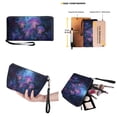 thumbnail image 3 of ZUXONGSY Sea Jellyfish Coral Print Handbag with Waterproof Cosmetic Bags Purse for Women PU Leather Top Handle Satchel Set with Portable Makeup Pouch Credit Card Holder Wallet for Travel Shopping, 3 of 5