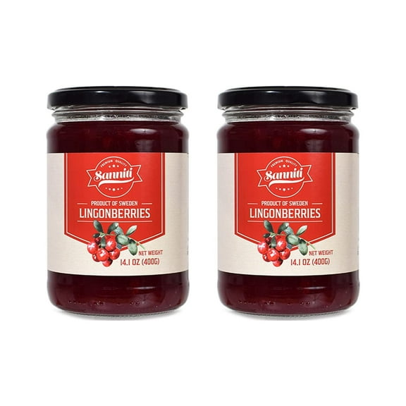 Sanniti Lingonberries Jam, 14.1 Ounces (Pack of 2)