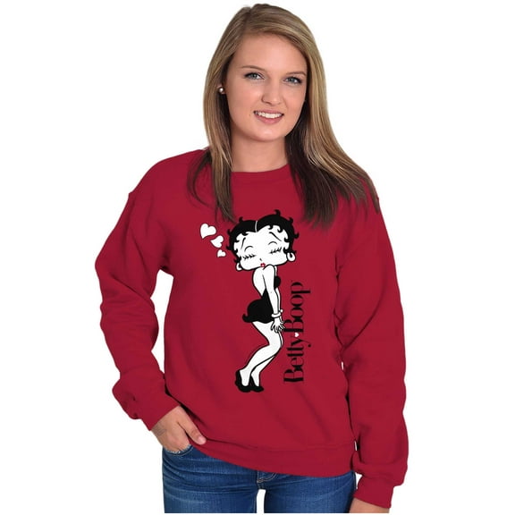 Retro Betty Boop Cartoon Love Kisses Women Plus Size Sweatshirt Brisco Brands 2X