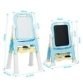 thumbnail image 2 of Topbuy Double Sided Art Easel Height Adjustable for Kids Blue, 2 of 5