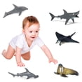 thumbnail image 1 of 12 piezas/juego de figuras de animales marinos de juguete simulados, modelos de juguetes de baño marinos de plástico, juguete educativo para niños, 1 of 7