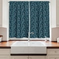 thumbnail image 2 of Ambesonne Nature Kitchen Curtains, Ginkgo Biloba Leaves, 55"x39", Mint Green Dried Rose, 2 of 3