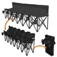 thumbnail image 2 of Sunrise Outdoor Folding Team Sports Bench For 6 Person, W/Cup holder and Carry Bag Black, 2 of 9