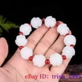 thumbnail image 6 of K-KED White Jade Lotus Bracelet Gift Bead Amulet Natural Accessories Carved Jewelry, 6 of 7