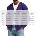 thumbnail image 2 of BRGZLK Cardigan Sweaters for Men Button Down V Neck Long Sleeve Sweaters Open Front Solid Color Lightweight Business Knitted Sweater Tops Coat 2026 Fall Winter Outwear A#Purple S, 2 of 5