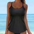thumbnail image 2 of Huesdet Womens Swimwear Tankini Swimsuits for Women 2025 Tummy Control Swimsuit Bathing Suit Top Women Bathing Suit Top(Black,XXL), 2 of 7