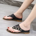 thumbnail image 3 of Womens Shoes Flowers Summer Sandals Plus Size Seaside Beach Flip Flops Slippers, 3 of 9