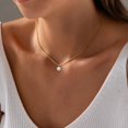 thumbnail image 3 of Collar Dodder Gold Pearl chapado en oro de 14 quilates para mujer, 3 of 7