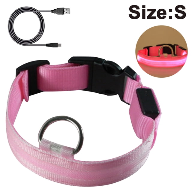 Collar de perro LED, collar de perro luminoso, recargable y ajustable en longitud, collar de seguridad impermeable para perros y gatos Ormromra 2034484-4
