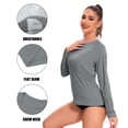 thumbnail image 4 of Rash Guard Kinglaman para mujer, de secado rápido, UPF 50+, paquete de 6, 4 of 6