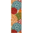 thumbnail image 3 of Nourison 2' x 6' Green Floral Outdoor Rug, 3 of 5