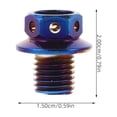 thumbnail image 2 of CRAFTHROU 2Ud Tornillos Para Espejo Retrovisor De Motocicleta De Inoxidable Color Para Modificación Segura, 2 of 8