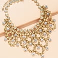thumbnail image 4 of Jumpingount Necklace Crystal Metal Pendant Prom Bib Short Present Choker Durable Sexy Charm Stones Ornaments Necklaces Bling Type2, 4 of 6