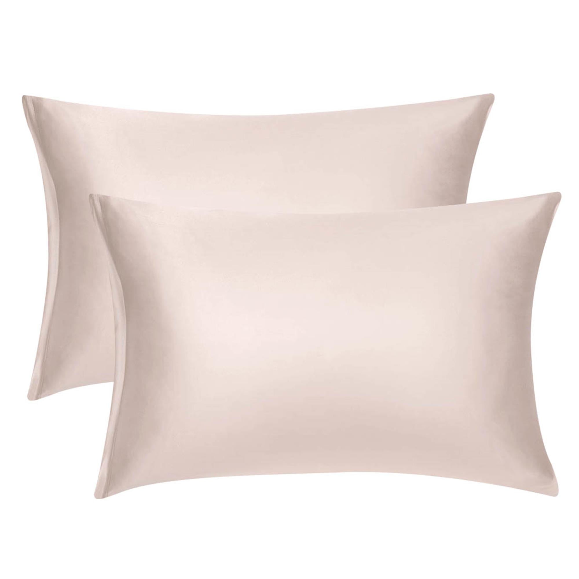 Unique Bargains Travel Size Silky Satin Zipper Pillowcases Set of 2, 14