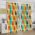 thumbnail image 4 of Mid Century Colorful Curtains, Abstract Geometric Vintage Drop Art Print Home Decor, Bedroom Living Room Kitchen Blackout Curtains52X84 Inch, 4 of 6