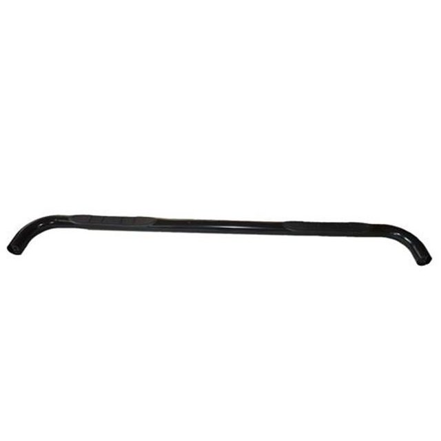 GM004B 3 in. Round Bent Nerf Bar With Step Pad, Black