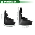 thumbnail image 3 of Guardabarros Unique Bargains para Ford EDGE Sport 2015-2018 con accesorios de montaje, 3 of 6