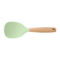 thumbnail image 1 of Chenmei Short Wooden Handle Silicone Spatula Multifunction Spatula Cooking Spoon Silicone Spoon with Wooden Handle Heat Insulation Heat Spoons for Rice Cooker, 1 of 7
