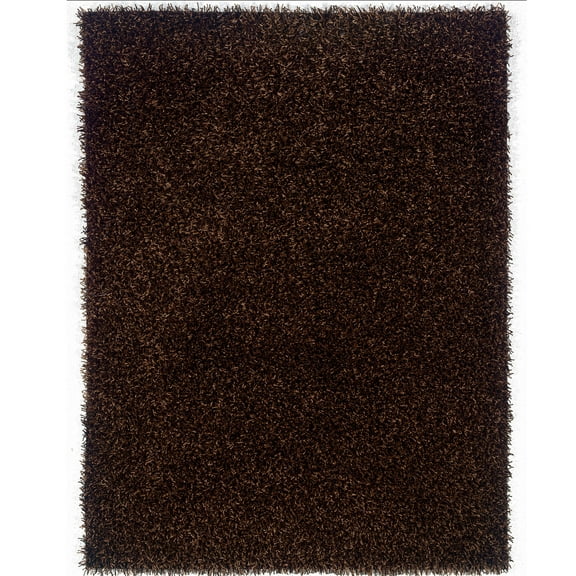 Confetti Shag Rug Brown 8x10 Long Shag Soft Luxurious Fibers Unique Sheen
