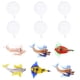 thumbnail image 1 of 6 piezas de bola flotante para acuario, decoración de pecera, figura de pez de vidrio soplado, 1 of 6