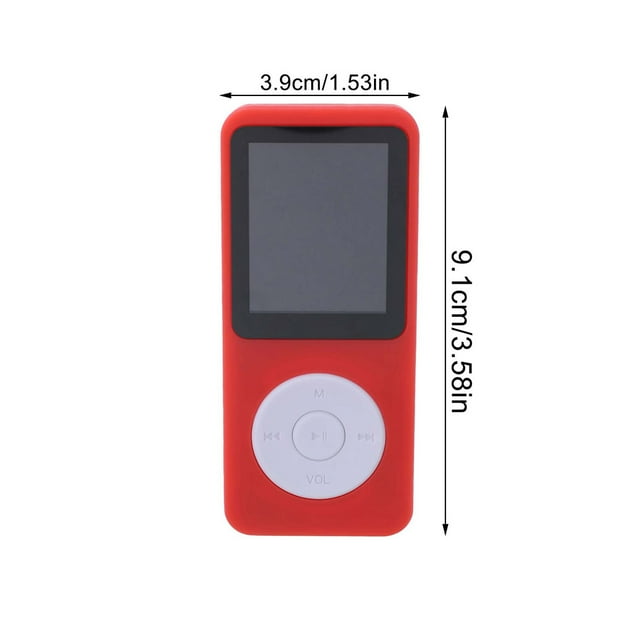Lecteurs de Musique MP4 Externes Bluetooth-compatible Livre Numérique Enregistreur Vocal Électronique de Remplacement pour Windows XP/VISTA/Windows 8 Rouge Sans Carte TF